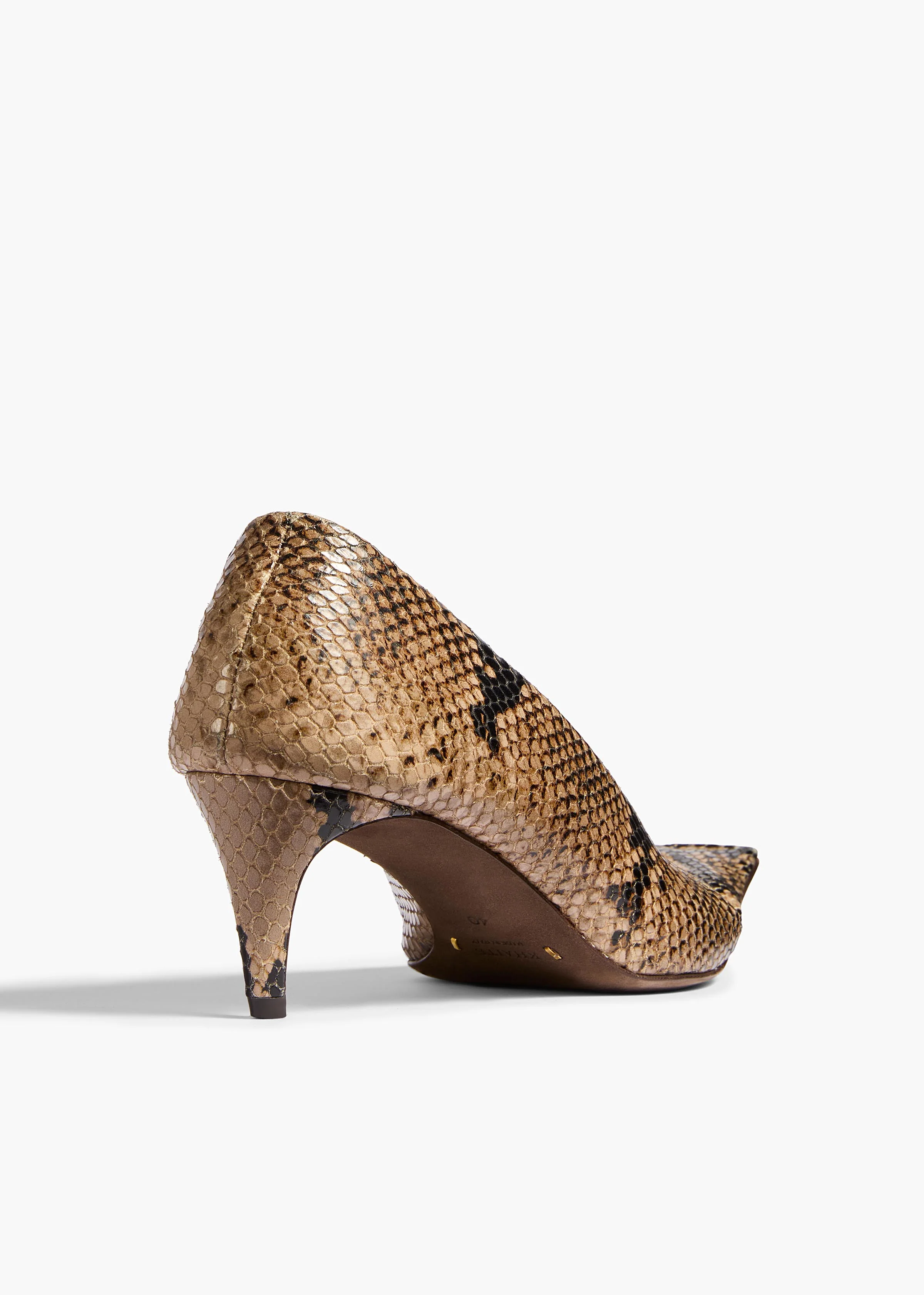 Marlene Pump in Python-Embossed Taupe - Image 6