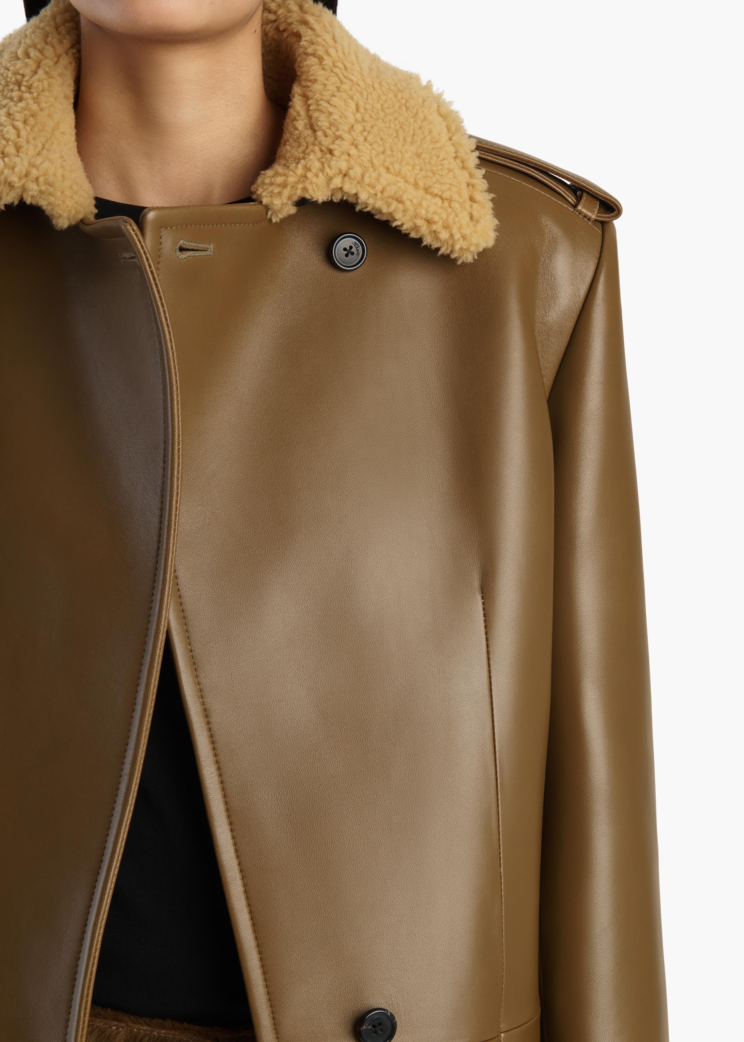 Marlot Coat in Dark Olive - Image 5
