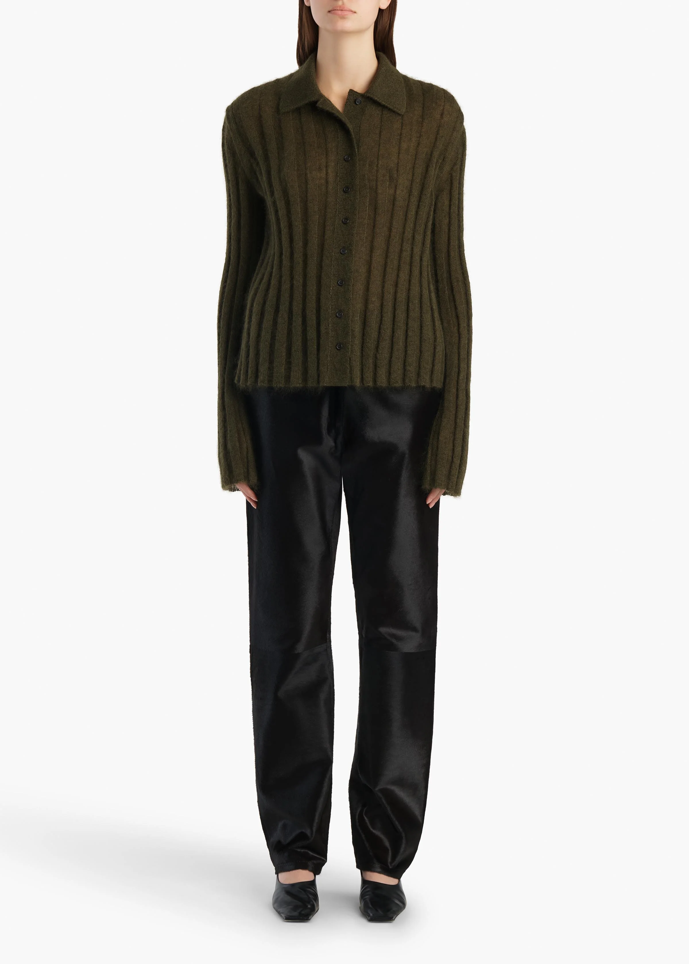 Meadow Sweater in Dark Olive - Image 2