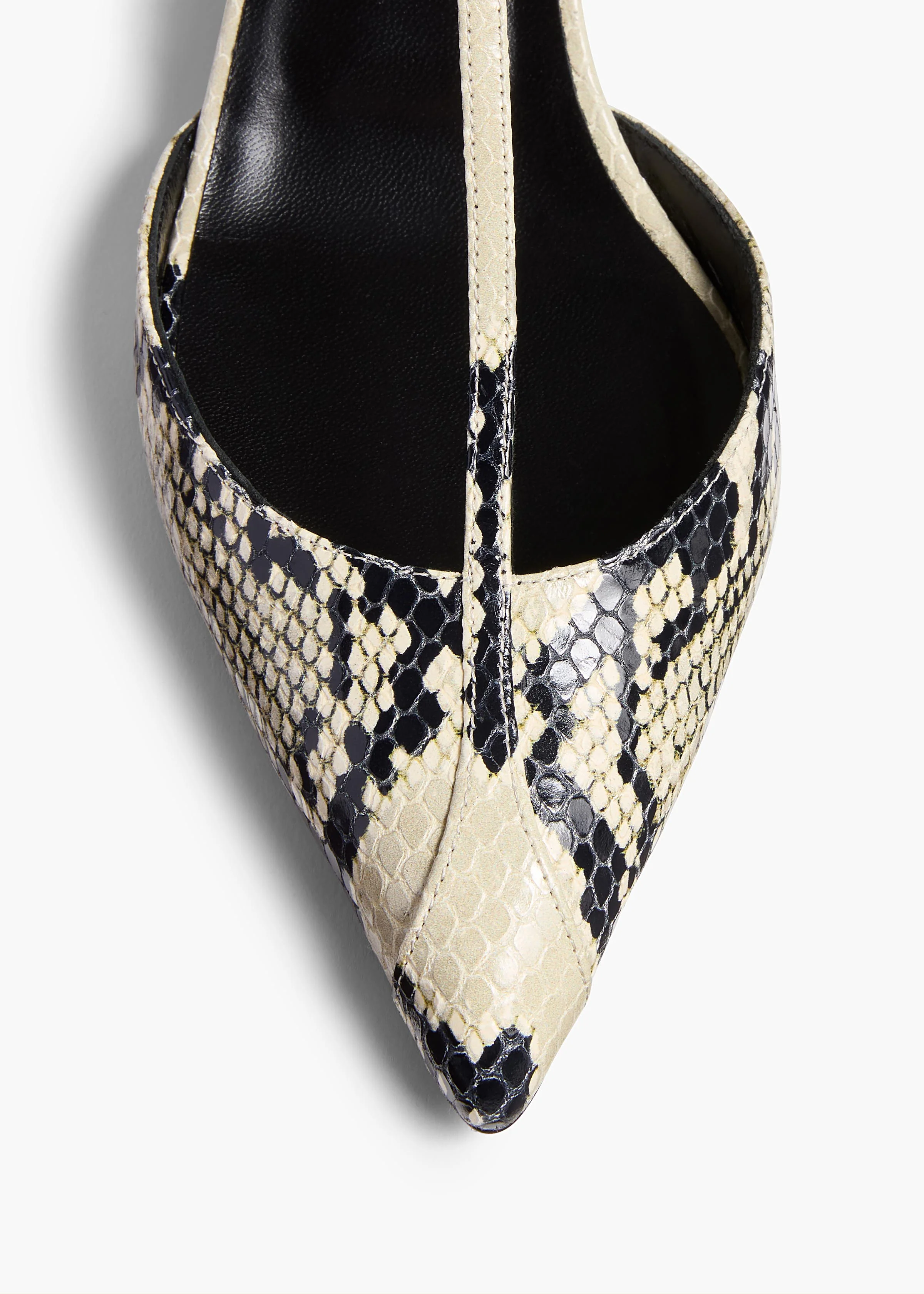 Mia Pump in Natural Python-Embossed Leather - Image 4