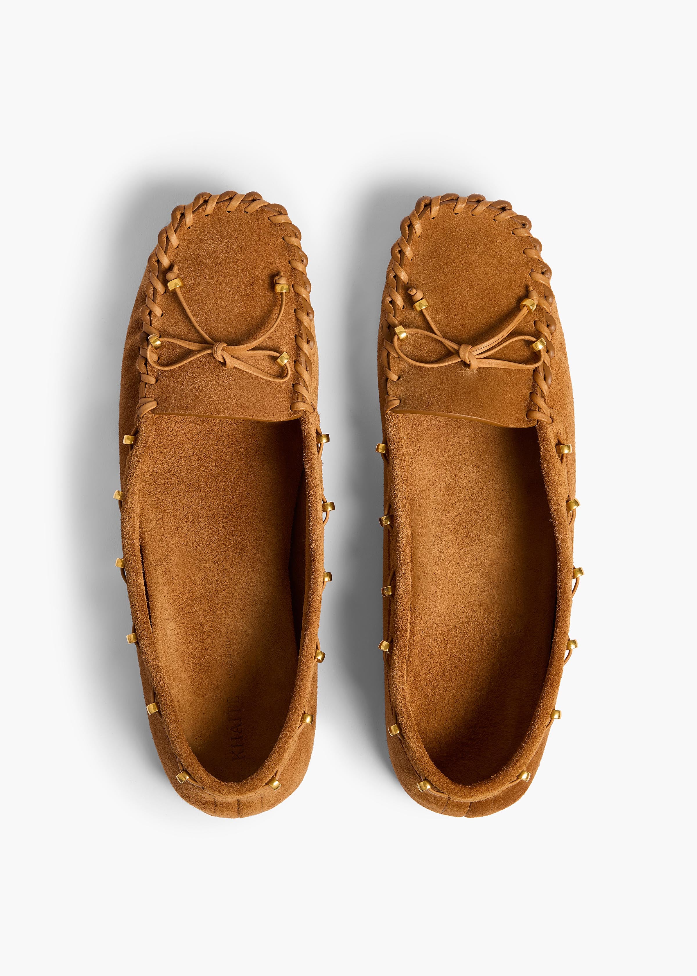 Milly Flat in Caramel Suede - Image 3