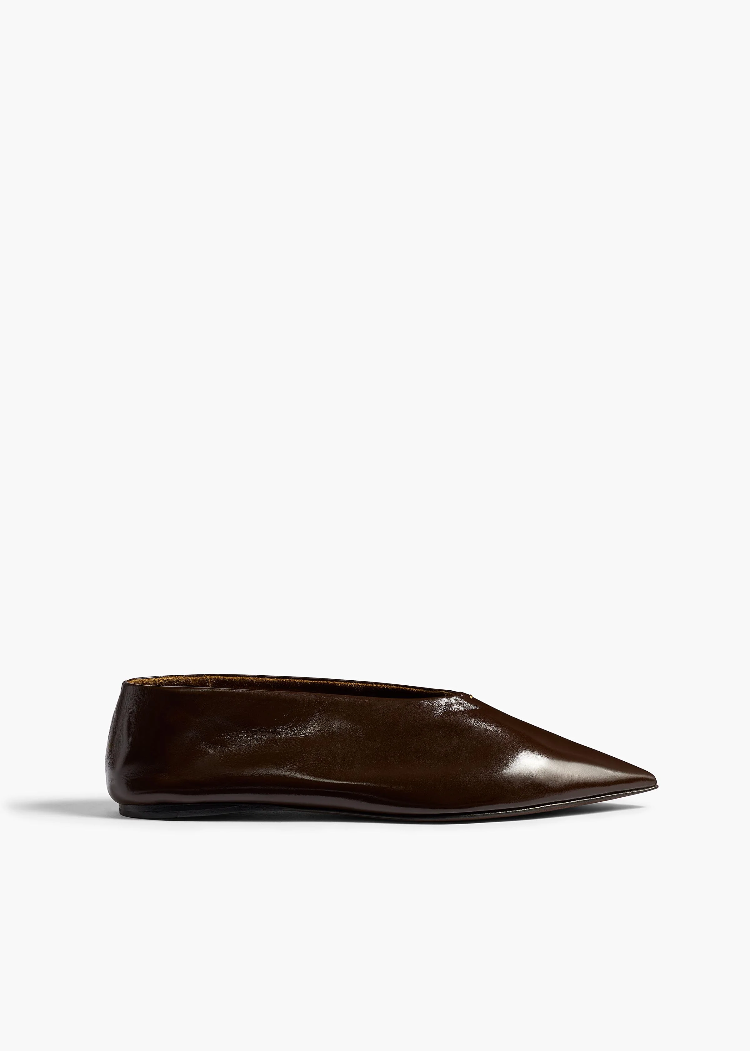 Miriam Ballerina in Cacao Glazed Leather