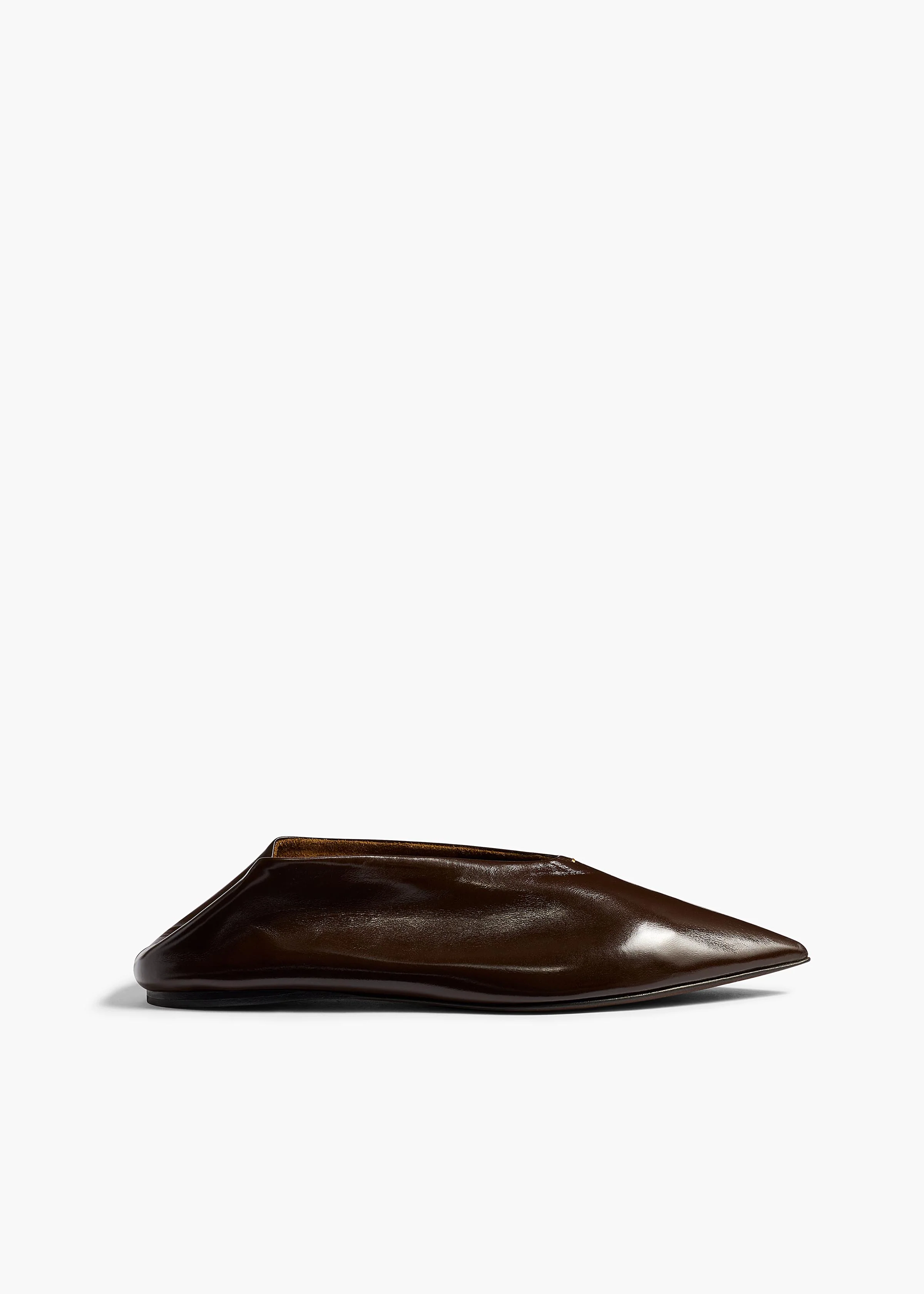 Miriam Ballerina in Cacao Glazed Leather - Image 2