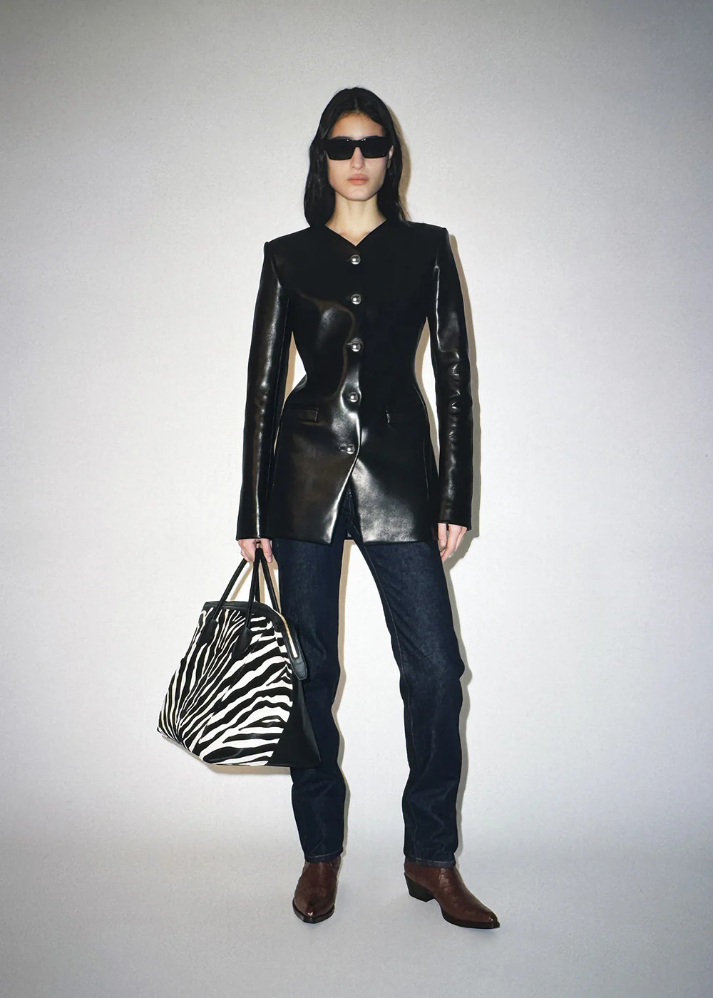 Naran Jacket in Black Leather - Image 7