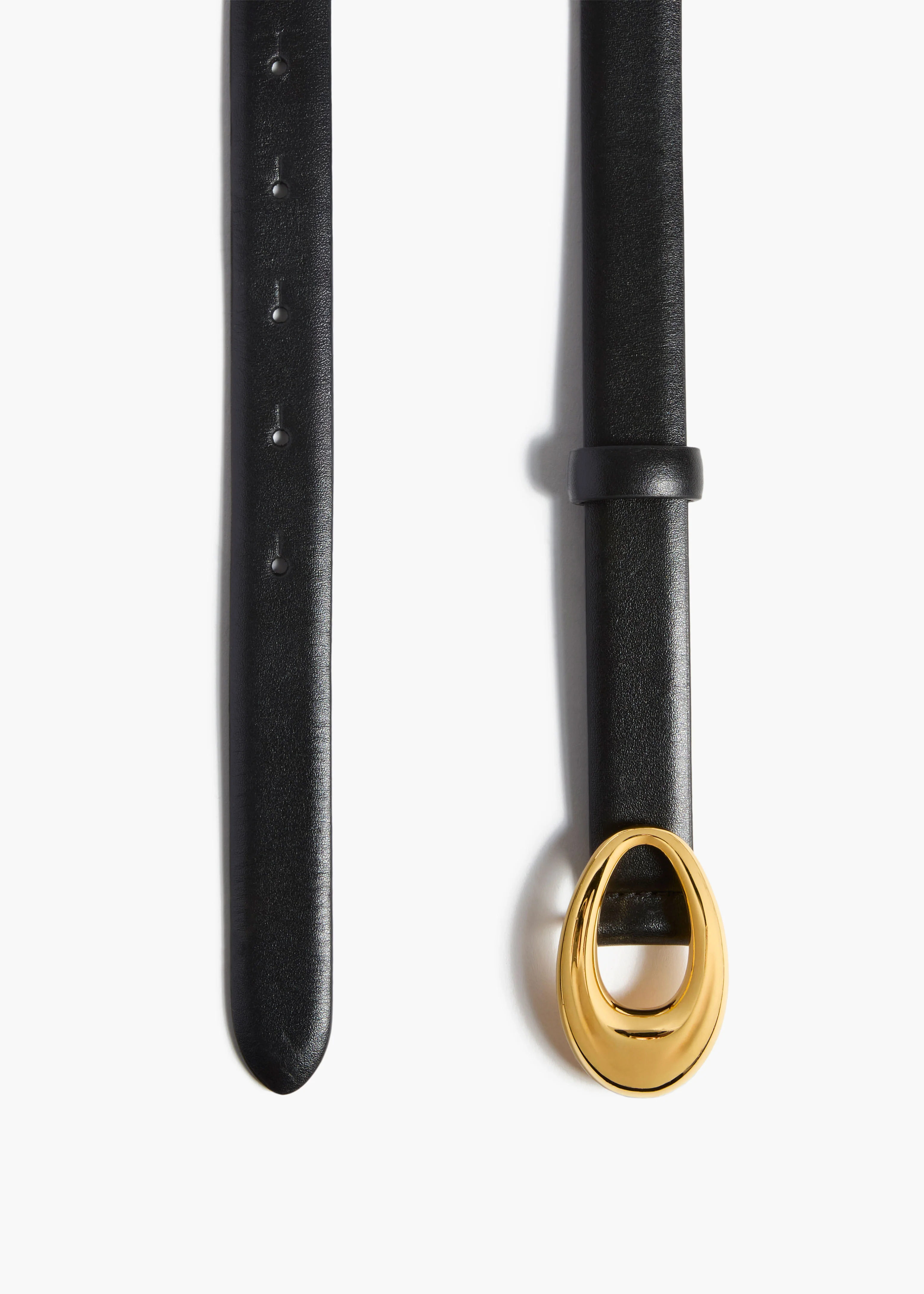 Olivia Belt in Black Leather with Gold - Image 2