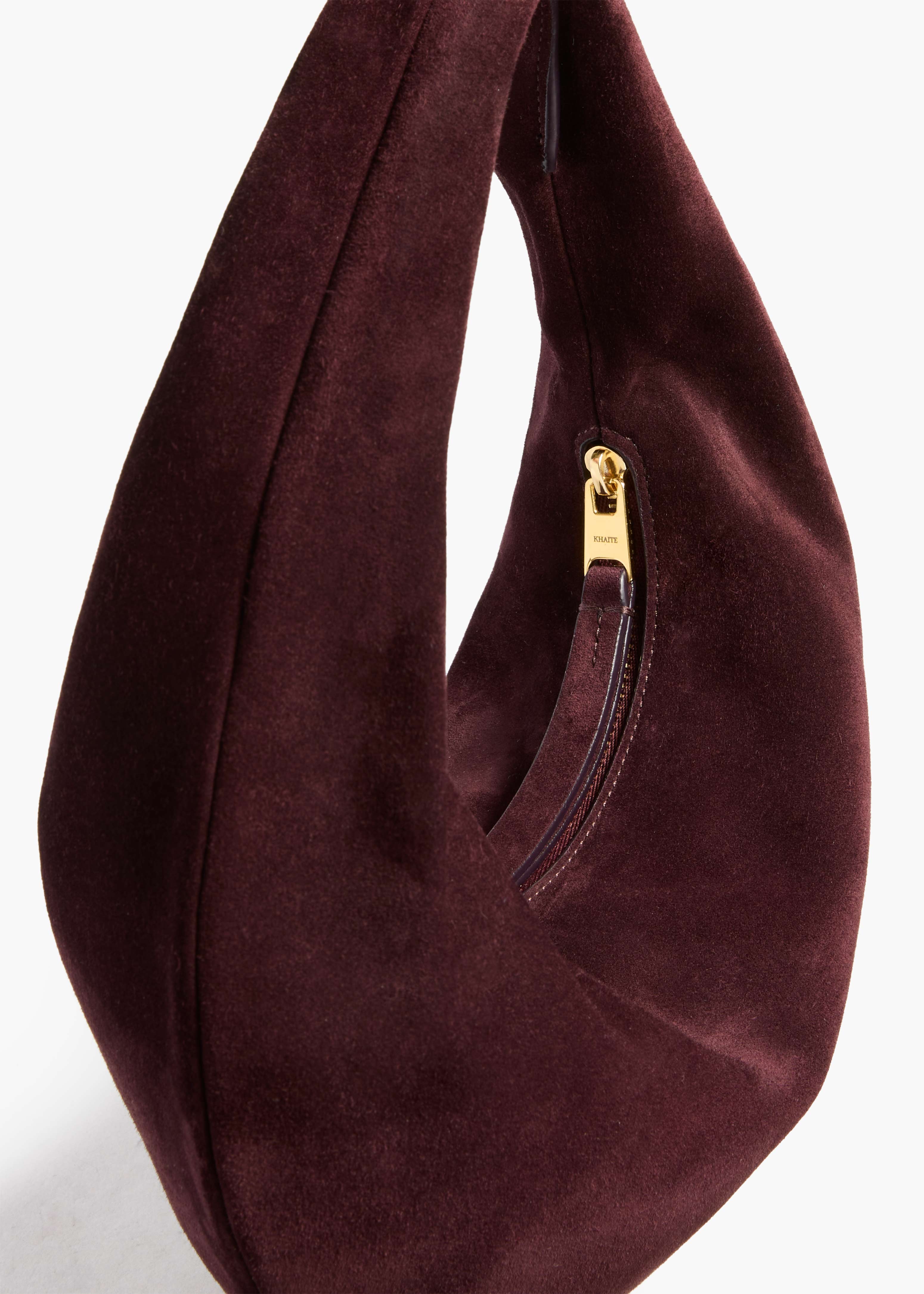 Mini Olivia Hobo in Rouge Noir Suede - Image 3