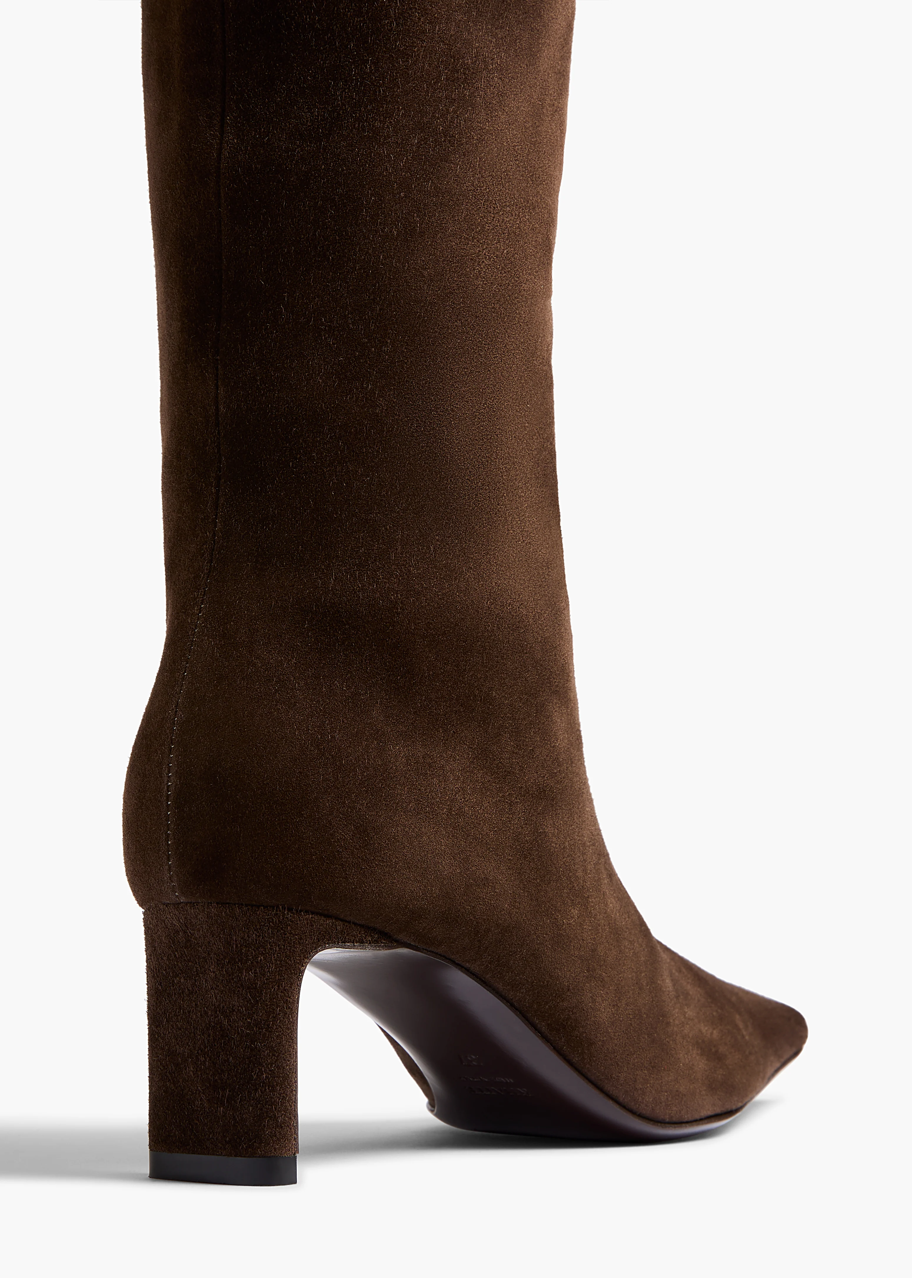 Ona Knee-High Boot in Ebano Suede - Image 3
