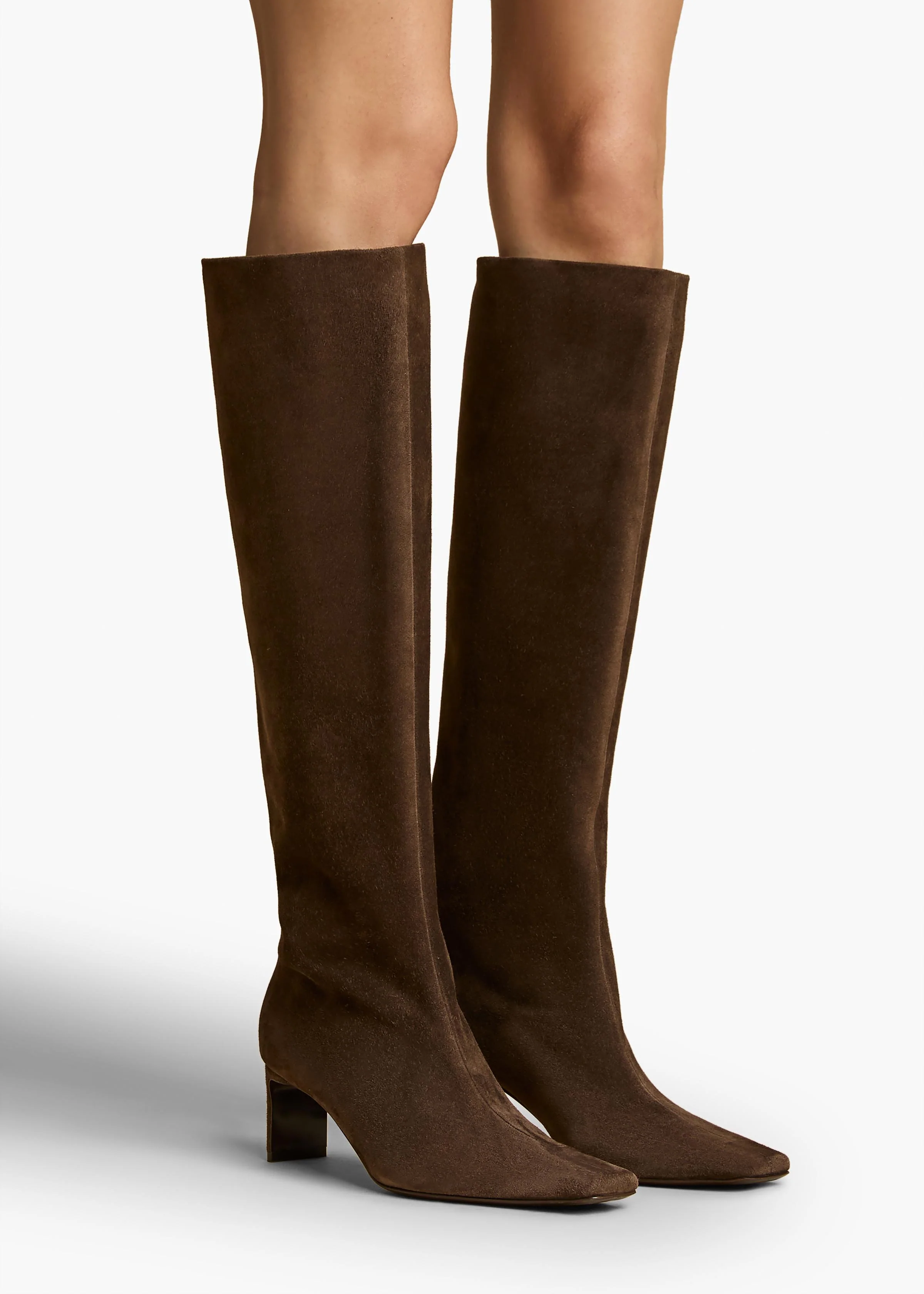 Ona Knee-High Boot in Ebano Suede - Image 5