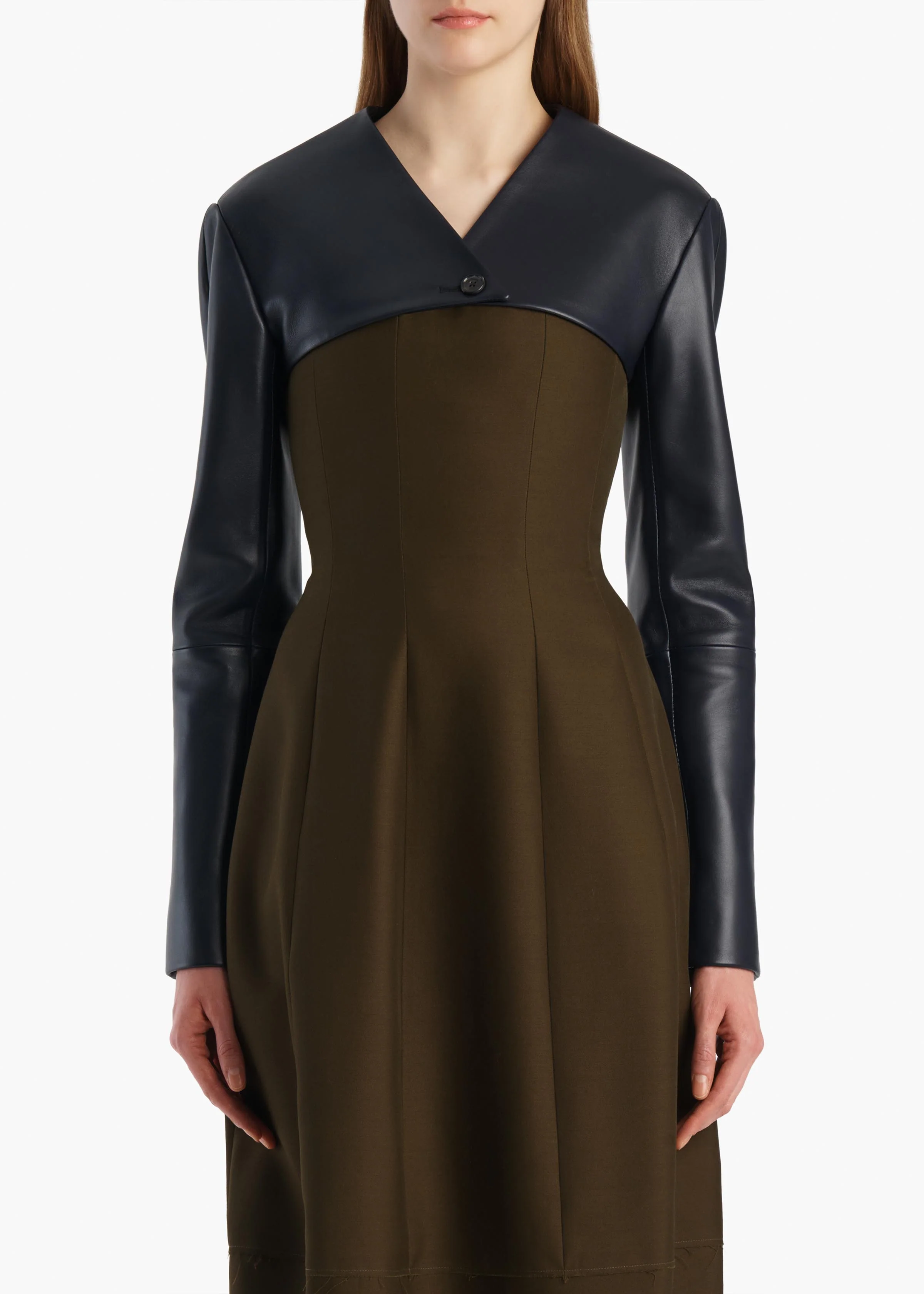 Onno Jacket in Dark Navy Leather - Image 3