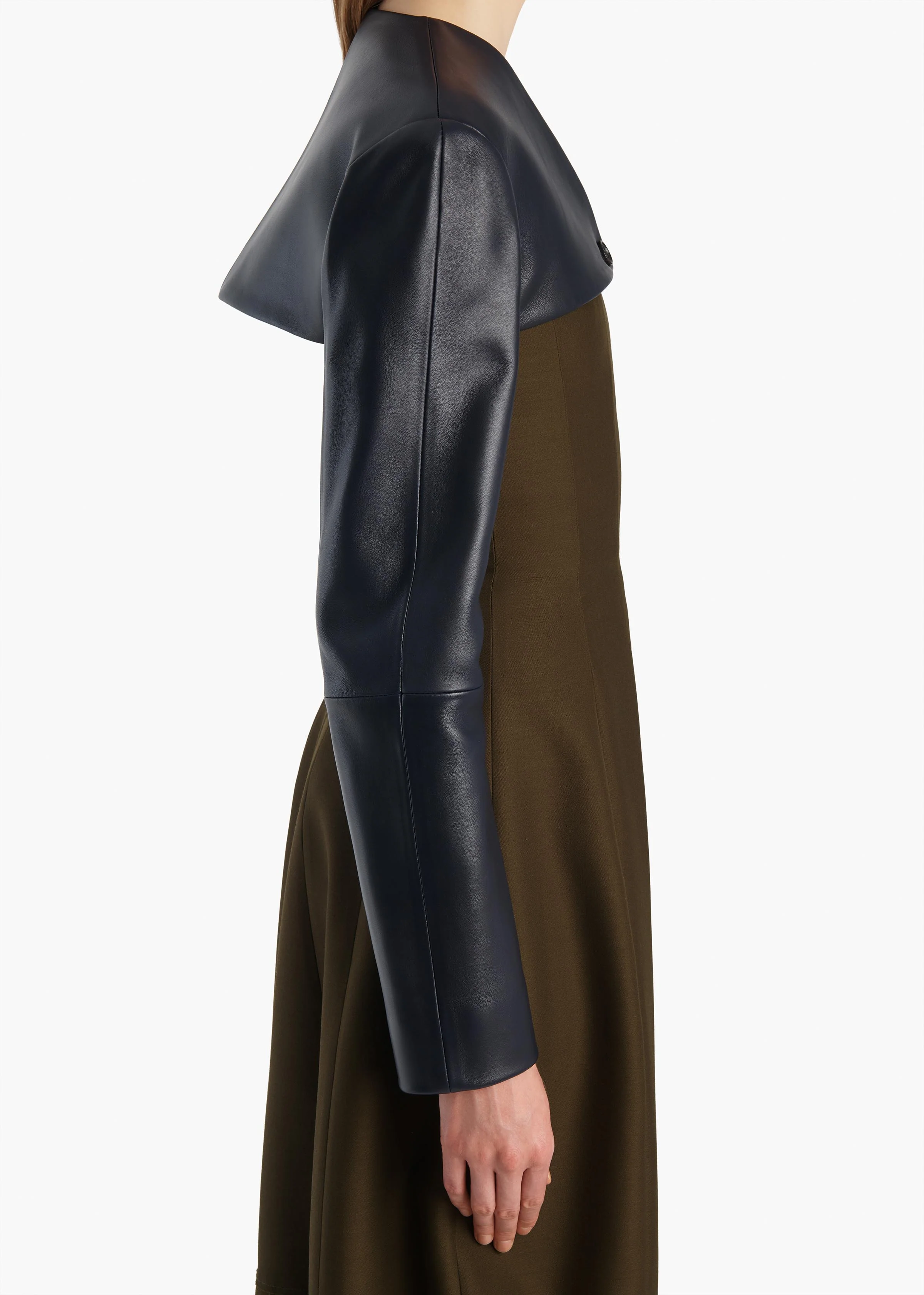 Onno Jacket in Dark Navy Leather - Image 6
