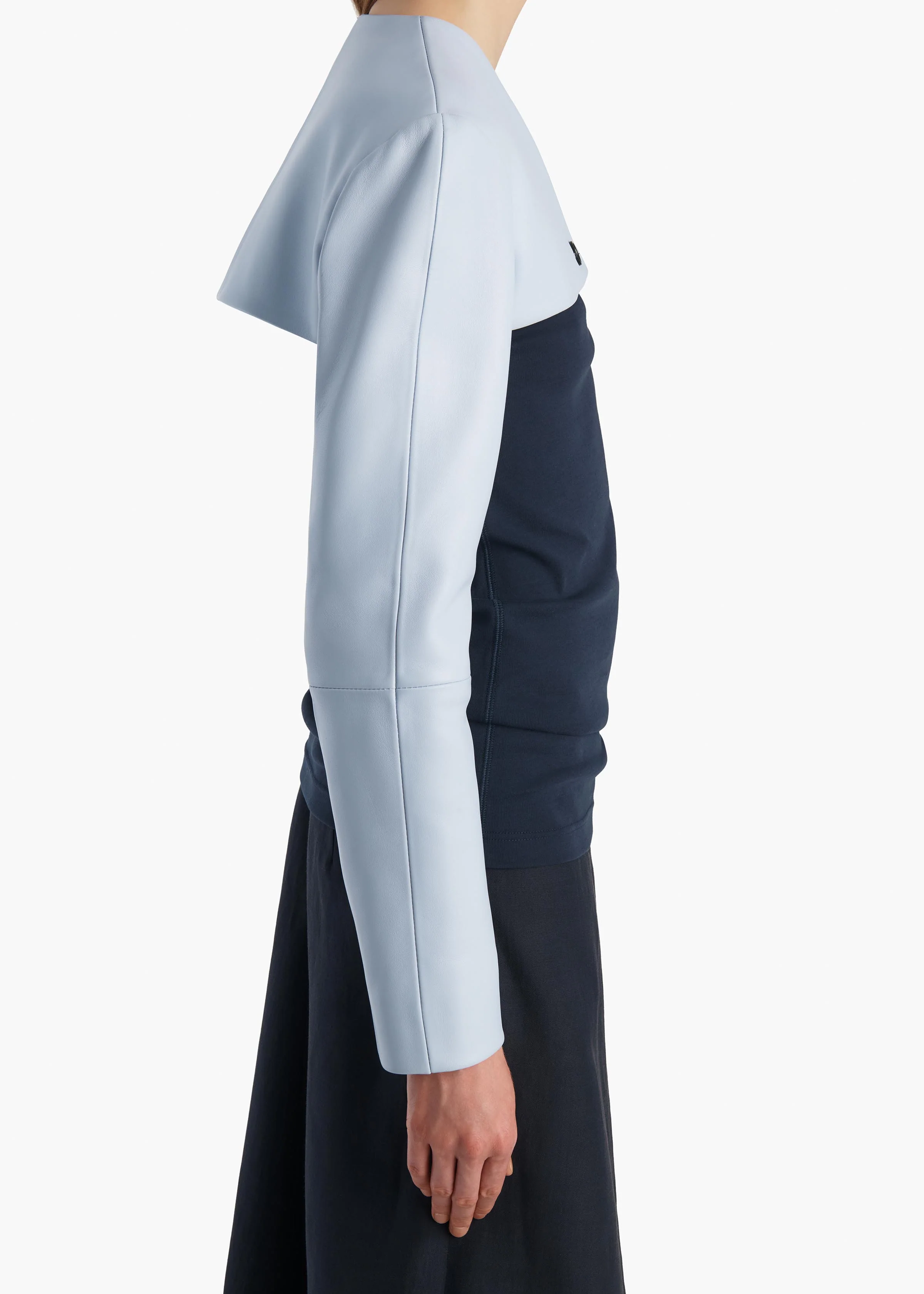 Onno Jacket in Sky Blue Leather - Image 6