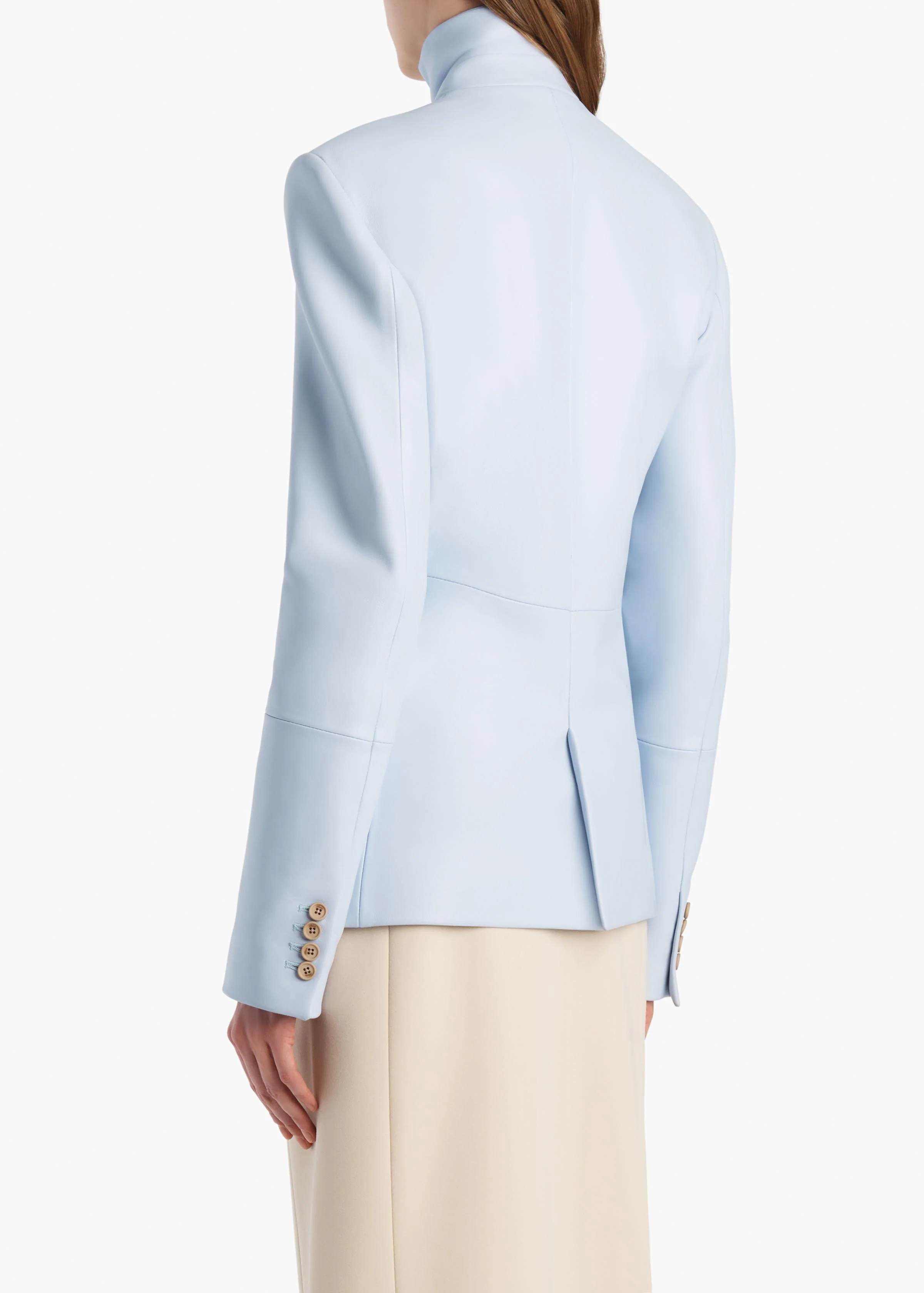 Rolo Jacket in Sky Blue Leather - Image 4