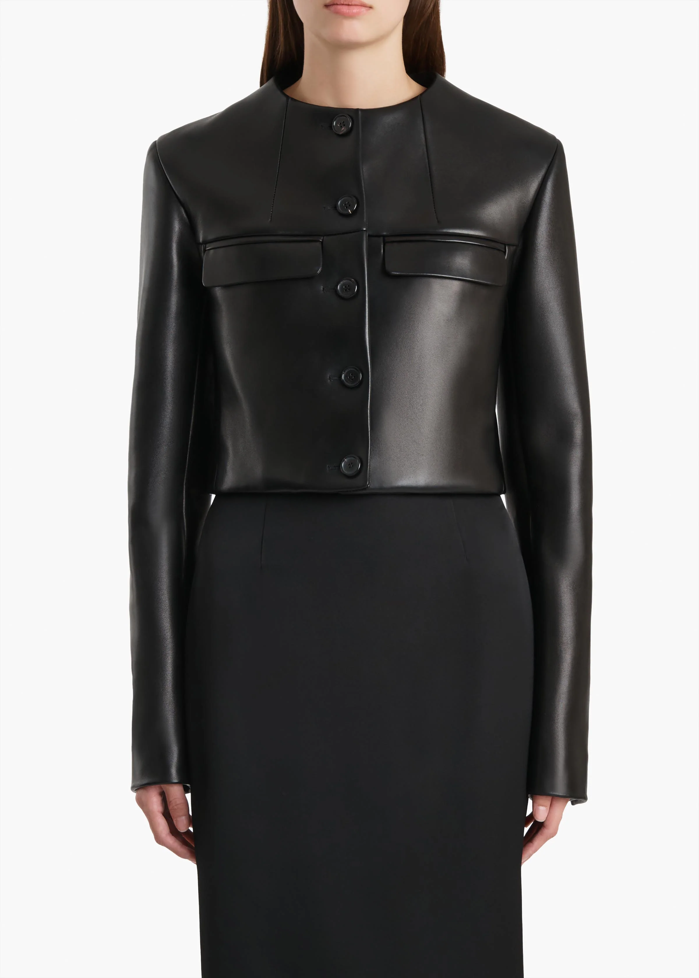 Roto Jacket in Black Leather - Image 3