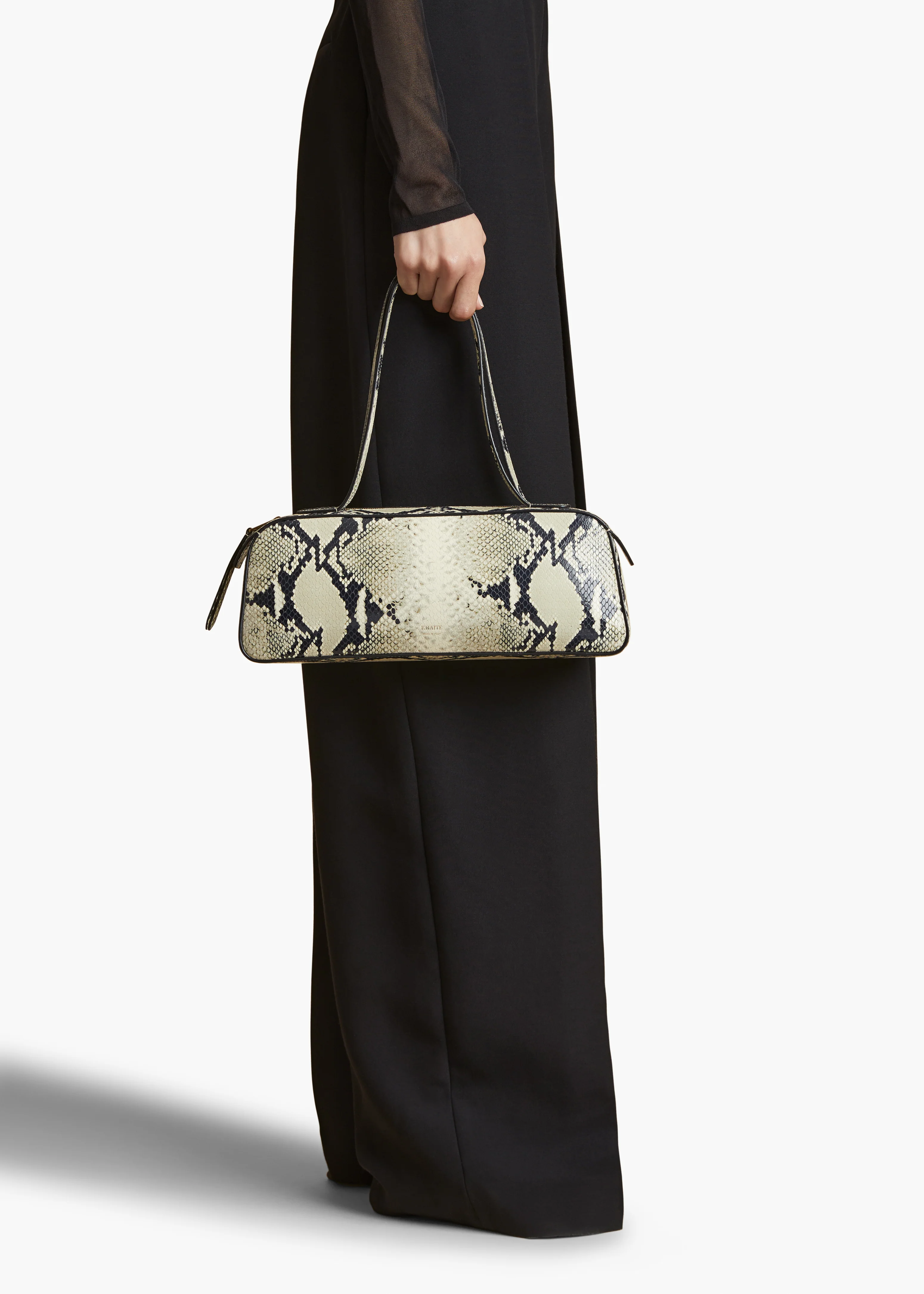 Simona Shoulder Bag in Natural Python-Embossed Leather - Image 5