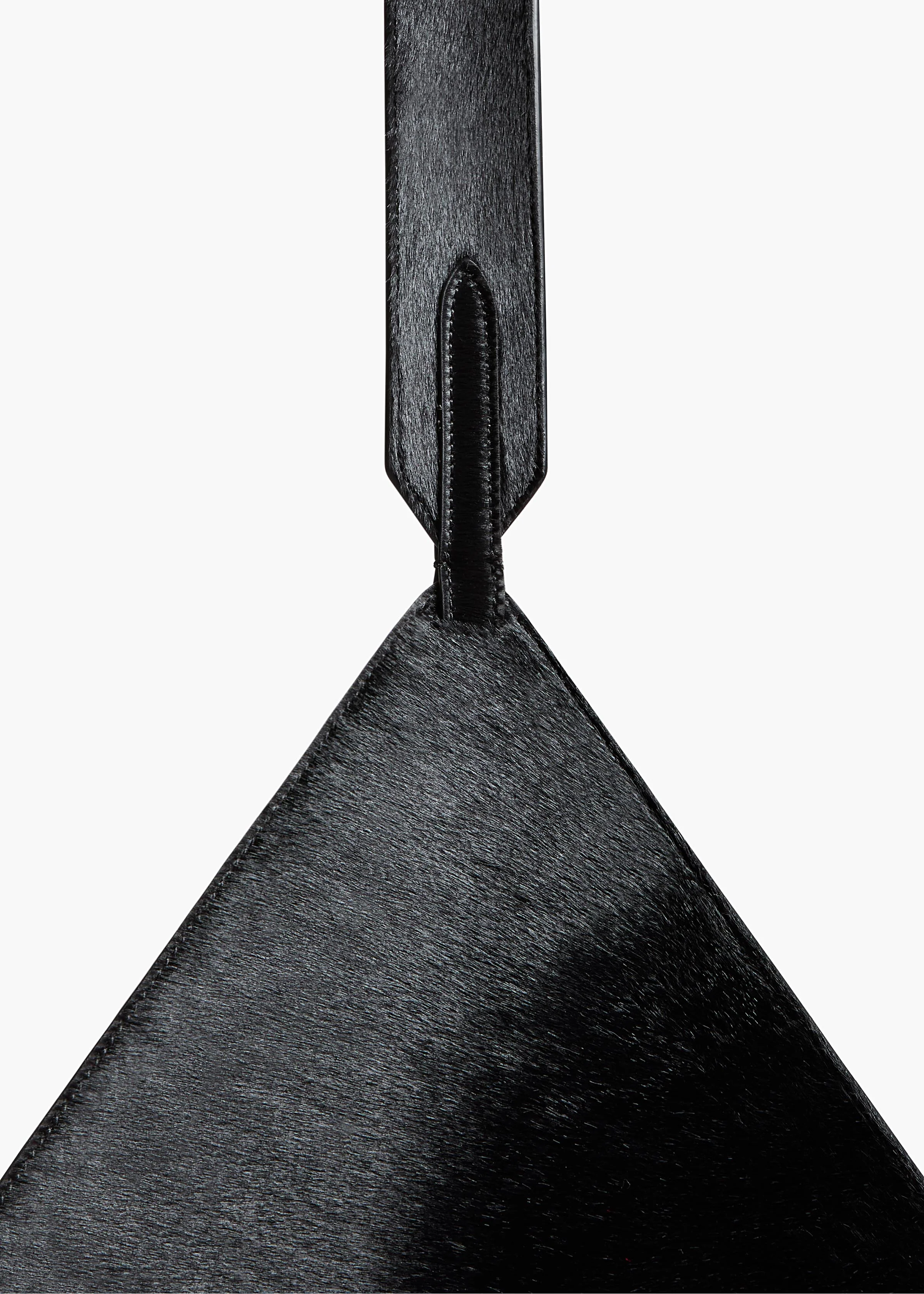 Small Lotus Tote in Black Haircalf - Image 4