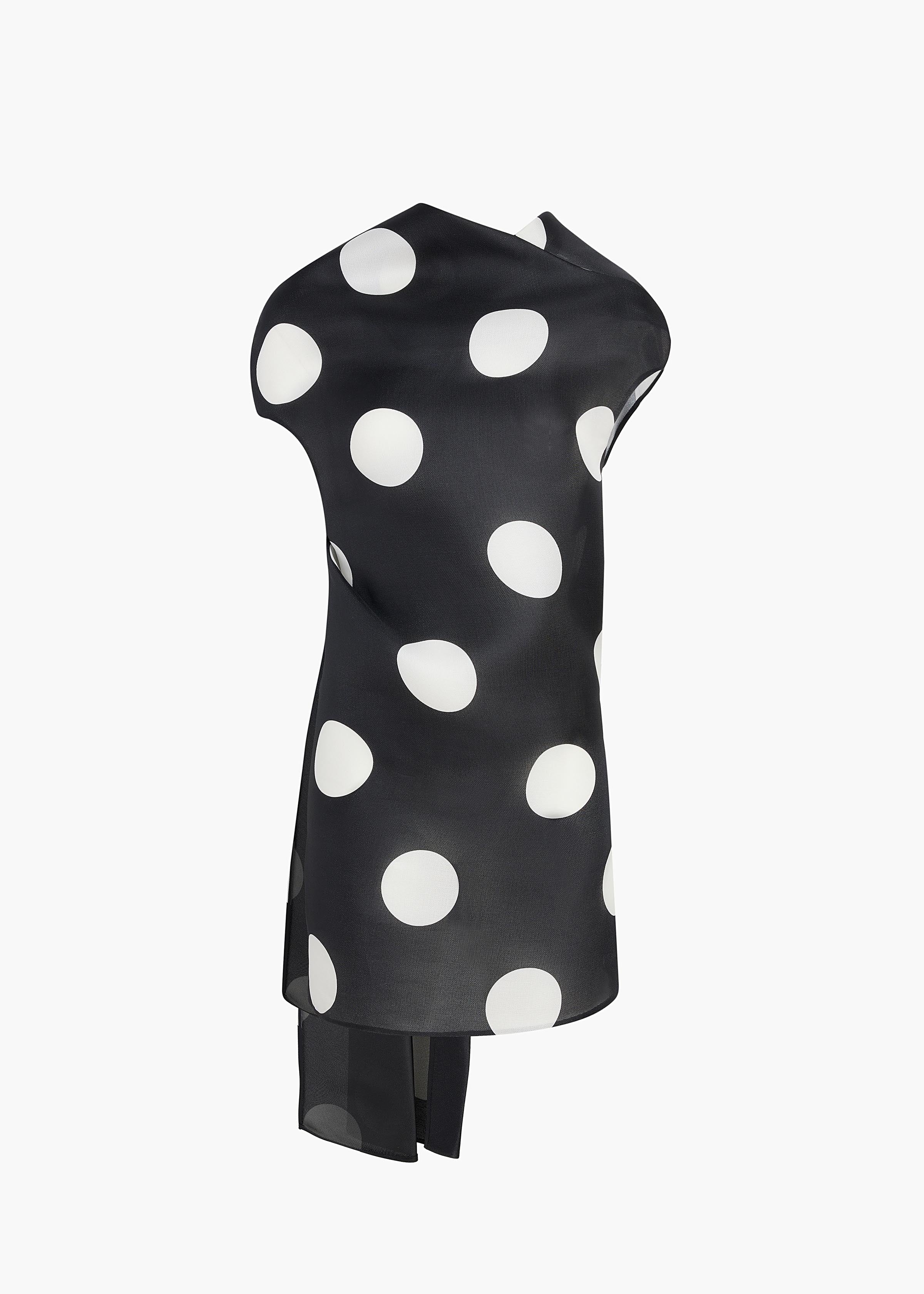 Tatia Dress in Black with White Large Dots